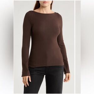 Madewell Brown Long Sleeve Tee